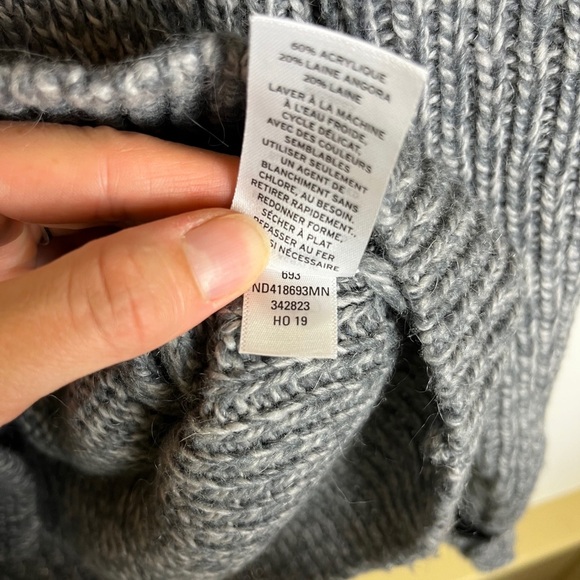 1901 NWT Nordstrom Men’s M Gray Zip Front Cardigan Sweater Mohair Wool Preppy - Picture 6 of 10